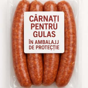 Carnati pentru gulas in ambalaj de protectie